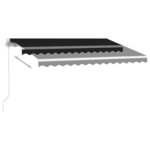 vidaXL Auvent manuel rétractable sur pied 300x250 cm Anthracite