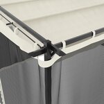 vidaXL Tonnelle avec parois en filet crème 4x3 m acier