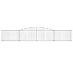 vidaXL Paniers à gabions arqués 20 Pièces 400x50x60/80 cm Fer galvanisé