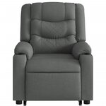 vidaXL Fauteuil de massage inclinable Gris foncé Tissu