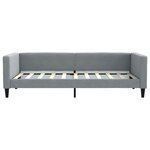 vidaXL Lit de jour avec gigogne et tiroirs gris clair 90x190 cm tissu