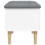 vidaXL Banc de rangement blanc 62x42x46 cm bois d'ingénierie