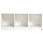 vidaXL Meuble TV Blanc 104x33x41 cm Bois de pin massif