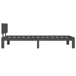 vidaXL Cadre de lit Gris Bois de pin massif 90x200 cm