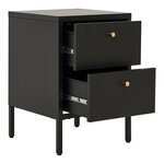 Commode 2 tiroirs acier noir 40 x 40 x 595 cm