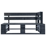 vidaXL Canapé de jardin palette avec coussins sable Pinède