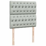 vidaXL Sommier à lattes de lit et matelas Gris clair 90x190 cm Velours