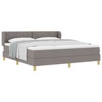 Lit Box Spring vidaXL avec Matelas en Taupe  180x200 cm  Tissu