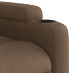 vidaXL Fauteuil inclinable Marron Tissu