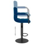 vidaXL Tabouret de bar Bleu Tissu