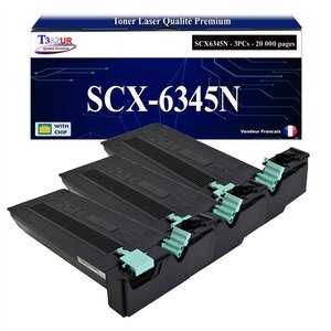 T3AZUR - 3x Toners compatibles avec Samsung SCX6345N/SCX6355N pour Samsung SCX6345N SCX6355N SCX-6345N SCX-6355N