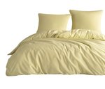 Parure de lit jaune unie 260 x 240 cm