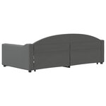 vidaXL Lit de jour avec lit gigogne gris foncé 100x200 cm tissu
