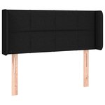 vidaXL Tête de lit avec oreilles Noir 83x16x78/88 cm Tissu