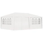 vidaXL Tente de réception et parois latérales 4x6 m Blanc 90 g/m²