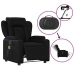 vidaXL Fauteuil de massage inclinable électrique noir similicuir