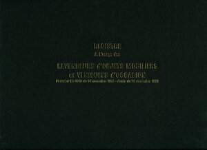 Registre objet mobilier pour garagiste et revendeur de véhicules 100p 25x32cm Noir ELVE