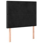 vidaXL Cadre de lit avec tête de lit Noir 90x190 cm Velours