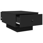 vidaXL Table basse noir 60x45x31 cm bois d'ingénierie