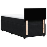 vidaXL Sommier à lattes de lit avec matelas Noir 90x200 cm Velours