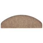 vidaXL Tapis d'escalier autocollants 15 Pièces Crème 65x21x4cm Aiguilleté