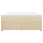vidaXL Sommier à lattes de lit avec matelas Crème 180x200 cm Tissu