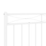vidaXL Tête de lit métal blanc 200 cm