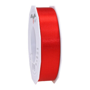 Satin double face 25-m-rouleau 25 mm rouge