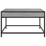 vidaXL Table basse avec LED infini sonoma gris 70x50x41 cm