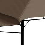 vidaXL Belvédère et double toits étentus 3x3x2 75 m Taupe 180g/m²