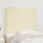 vidaXL Têtes de lit 2 Pièces Crème 80x5x78/88 cm Similicuir