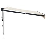 vidaXL Auvent rétractable automatique crème 3x2 5 m