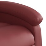vidaXL Fauteuil inclinable électrique Rouge bordeaux Similicuir