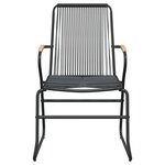 vidaXL Chaises de jardin lot de 4 noir 58x59x85 5 cm rotin PVC