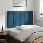 vidaXL Coussin de tête de lit bleu 80 cm velours