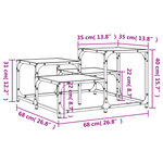vidaXL Table basse noir 68x68x40 cm bois d'ingénierie