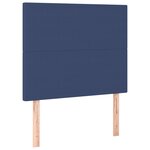 vidaXL Sommier à lattes de lit et matelas et LED Bleu 120x200 cm Tissu