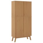 vidaXL Bibliothèque à 4 niveaux OLDEN gris marron bois de pin massif