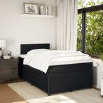 vidaXL Sommier à lattes de lit avec matelas noir 120x190 cm velours