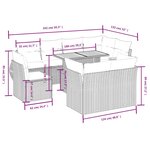 vidaXL Salon de jardin 9 Pièces avec coussins gris résine tressée