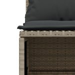 vidaXL Salon de jardin 5 Pièces avec coussins gris clair résine tressée