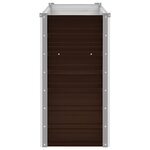 vidaXL Lit surélevé de jardin Marron 100x40x77 cm Acier galvanisé