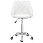 vidaXL Chaises pivotantes à manger lot de 2 blanc similicuir