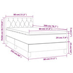vidaXL Sommier à lattes de lit et matelas et LED Marron foncé 80x200cm