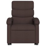 vidaXL Fauteuil inclinable de massage Marron foncé Tissu