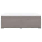vidaXL Sommier à lattes de lit avec matelas Taupe 90x190 cm Tissu
