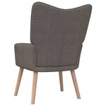 vidaXL Chaise de relaxation avec tabouret Taupe Tissu