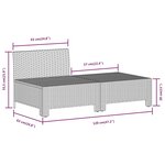 vidaXL Salon de jardin 9 Pièces avec coussins Gris Résine tressée