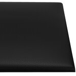 vidaXL Panneaux muraux 12 Pièces Noir 90x30 cm Similicuir 3 24 m²