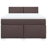 vidaXL Sommier à lattes de lit avec matelas Marron foncé 140x190 cm